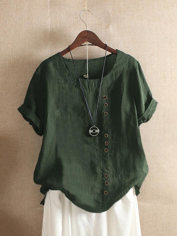 Blouse fluide avec patte de boutonnage Bianca
