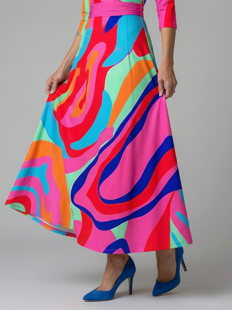 Robe midi cache-cœur à col Celine