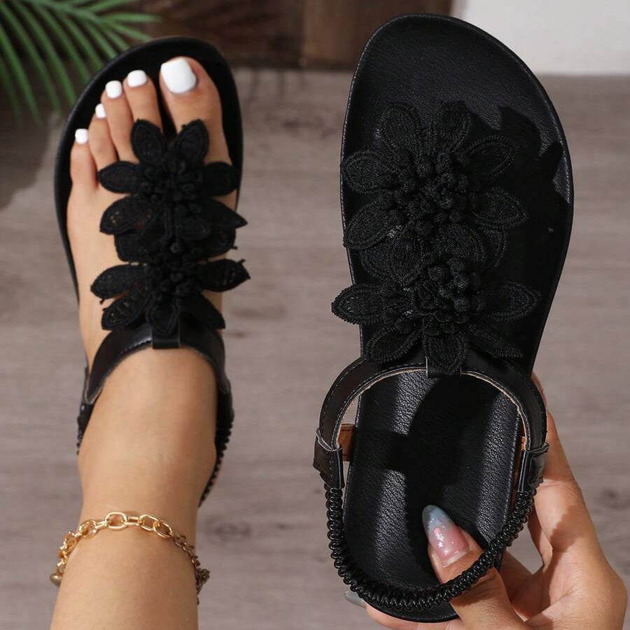 Sandales Orthopédiques Fiorella à Fleurs Brodéess