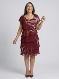 Robe Abstraite Composée Longueur Genou Alani