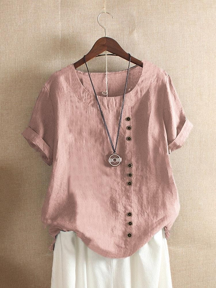 Blouse fluide avec patte de boutonnage Bianca