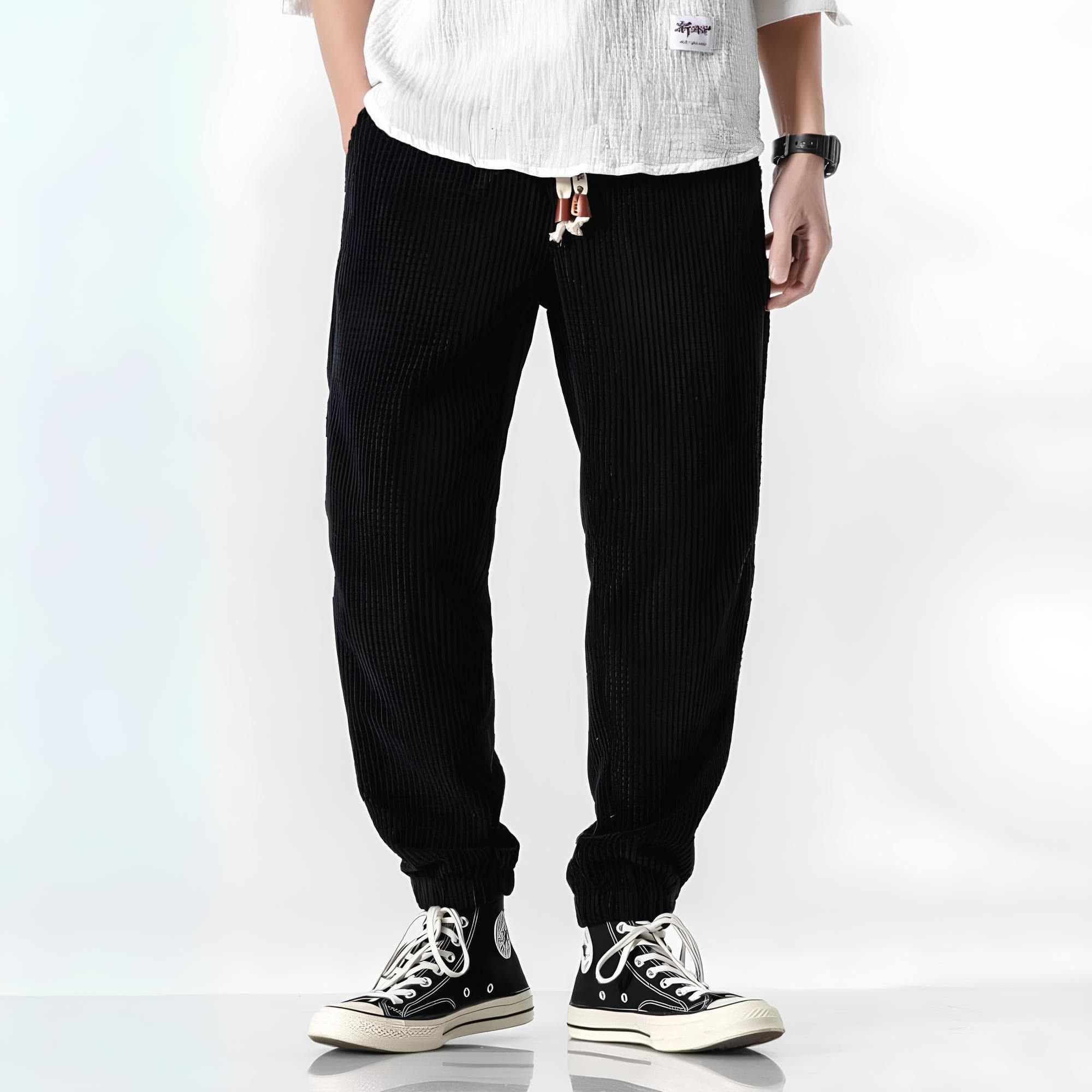 Pantalon jogger en velours côtelé oversize