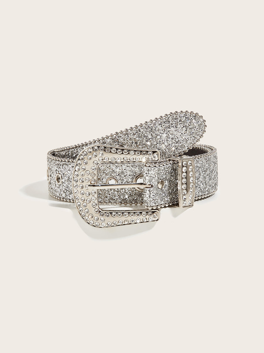 Ceinture Glamour pour Femme avec Boucle Ornée de Strass
