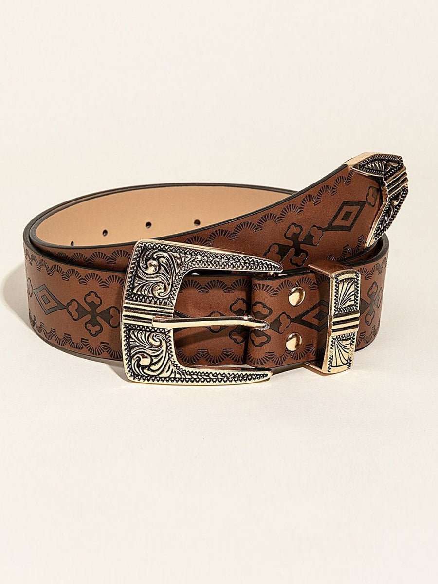 Ceinture Femme Tendance Style Western Imprimée