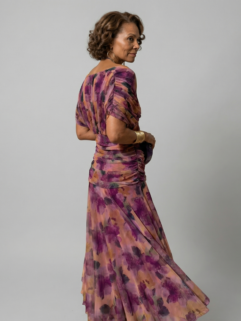 Robe midi décontractée épaules dénudées Calen