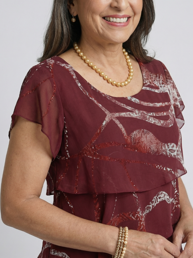 Robe Abstraite Composée Longueur Genou Alani