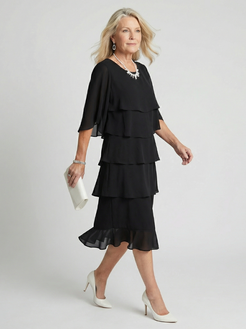 Robe Midi à Volants Margaux