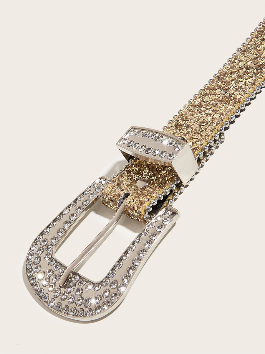 Ceinture Glamour pour Femme avec Boucle Ornée de Strass