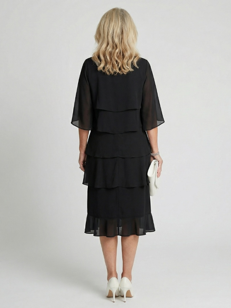 Robe midi à volants Margaux