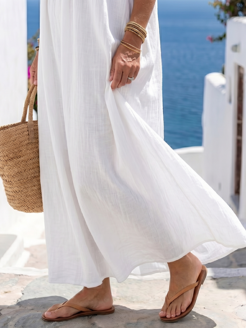 Robe longue fluide naturelle Keira