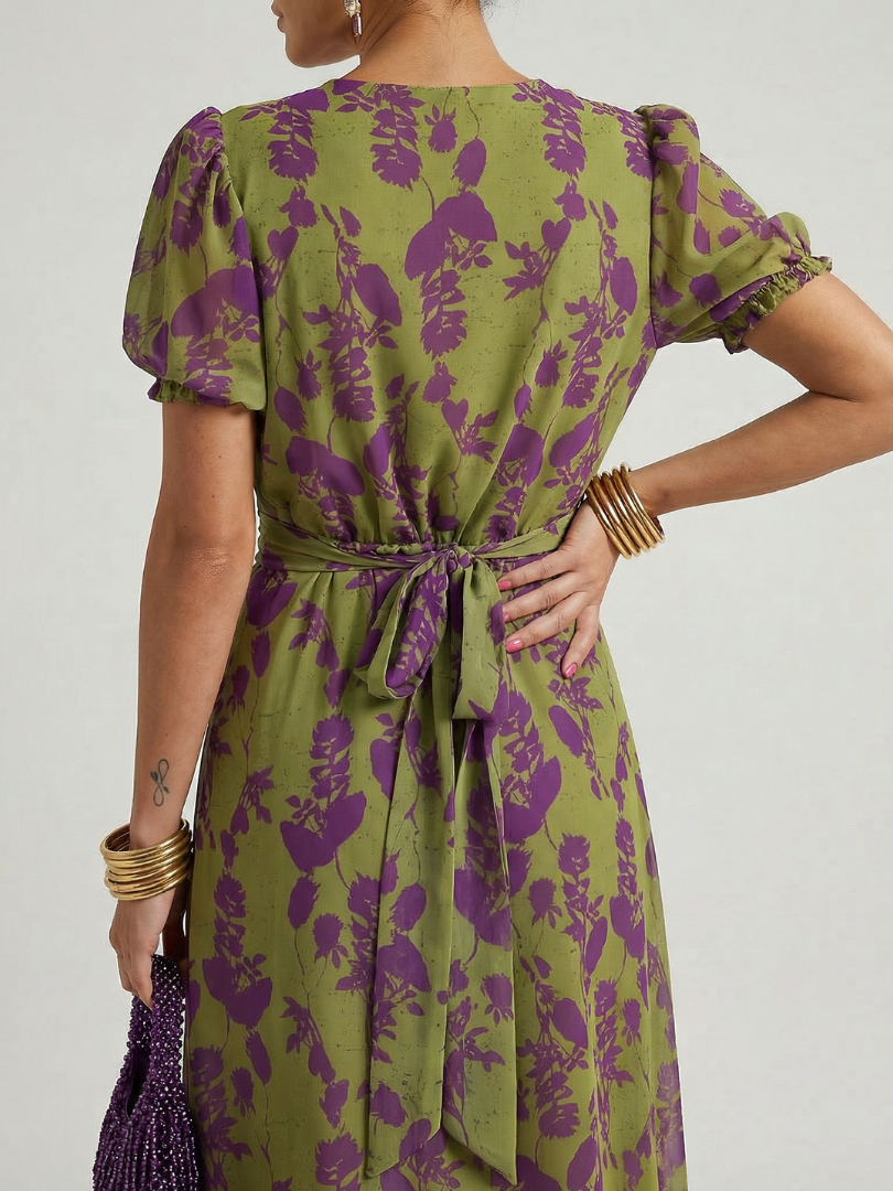 Robe midi florale décontractée Virel