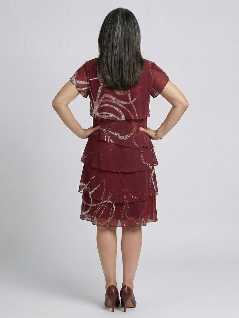 Robe Abstraite Composée Longueur Genou Alani
