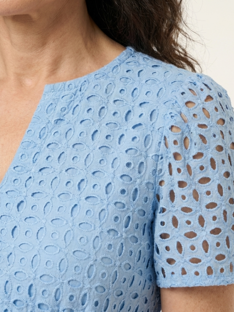 Robe midi à manches courtes Brielle