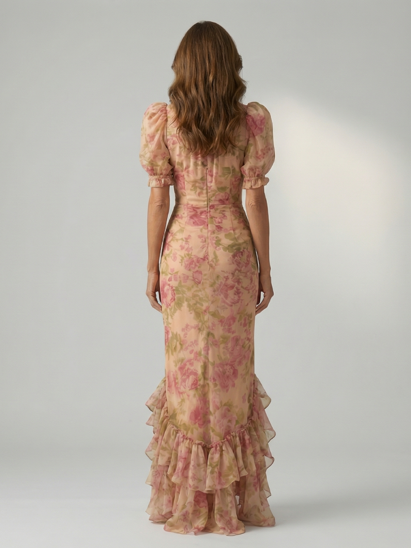 Robe longue à col montant doux Vianne