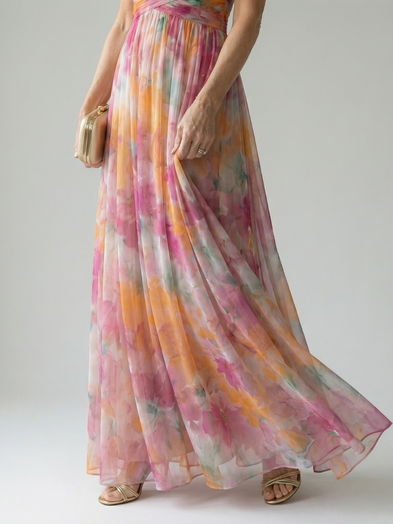 Robe longue cache-cœur douce Isel