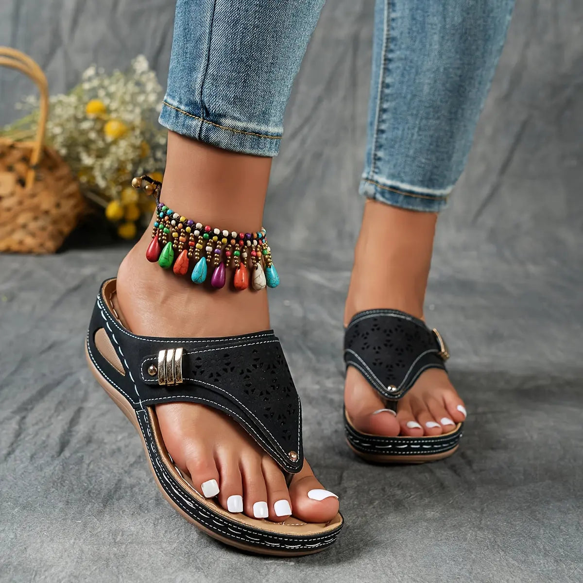 Élodie Sandalias con Cuña y Chancla