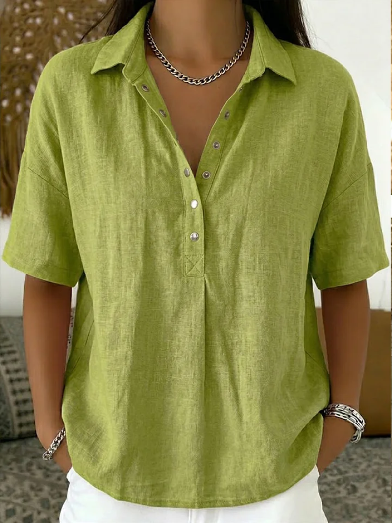 Blouse à col et détails boutonnés Willow