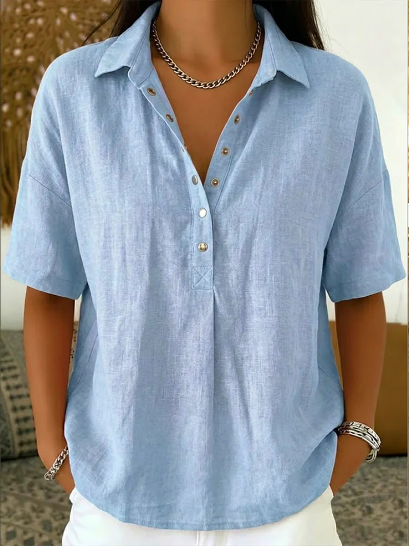 Blouse à col et détails boutonnés Willow