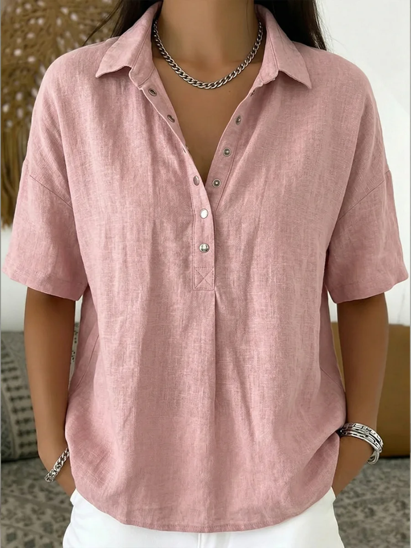 Blouse à col et détails boutonnés Willow