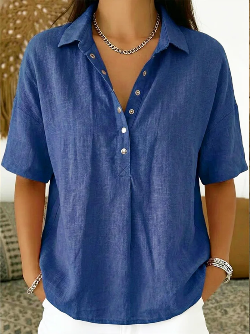 Blouse à col et détails boutonnés Willow