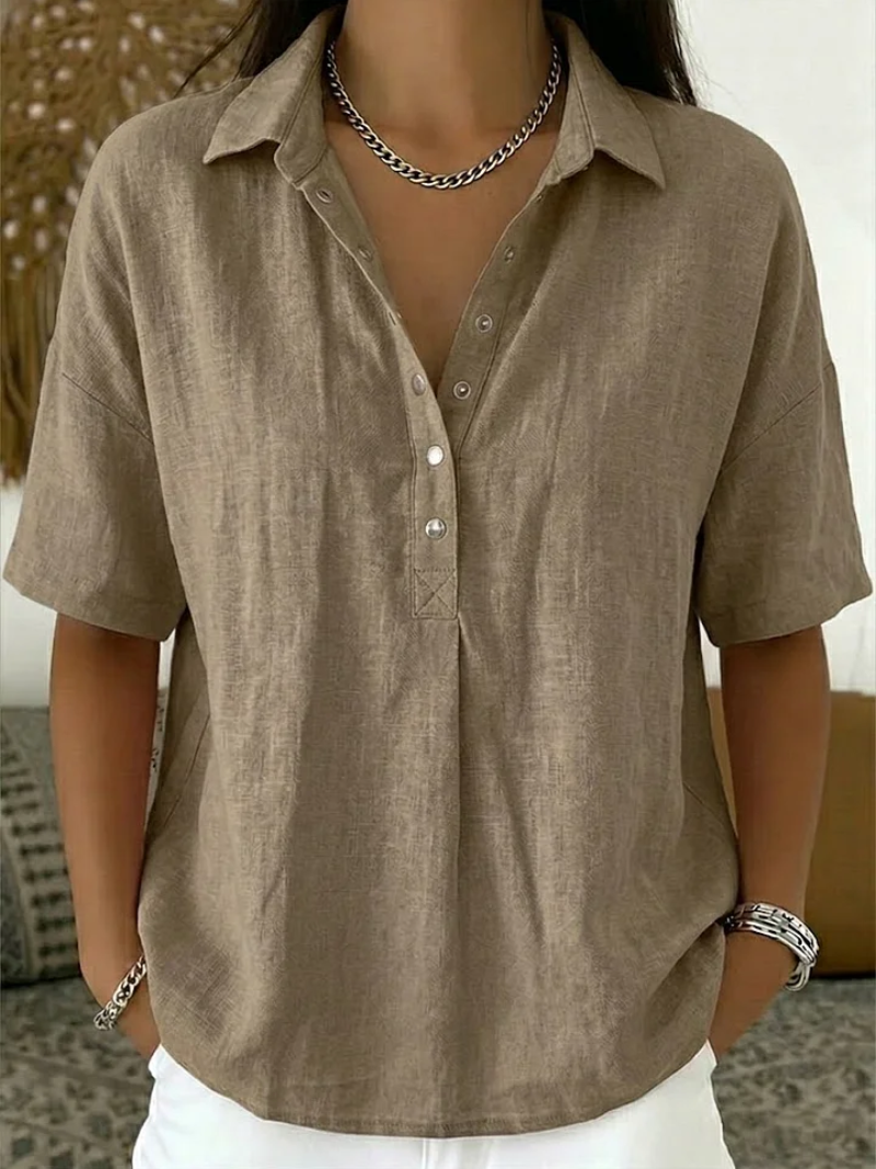 Blouse à col et détails boutonnés Willow