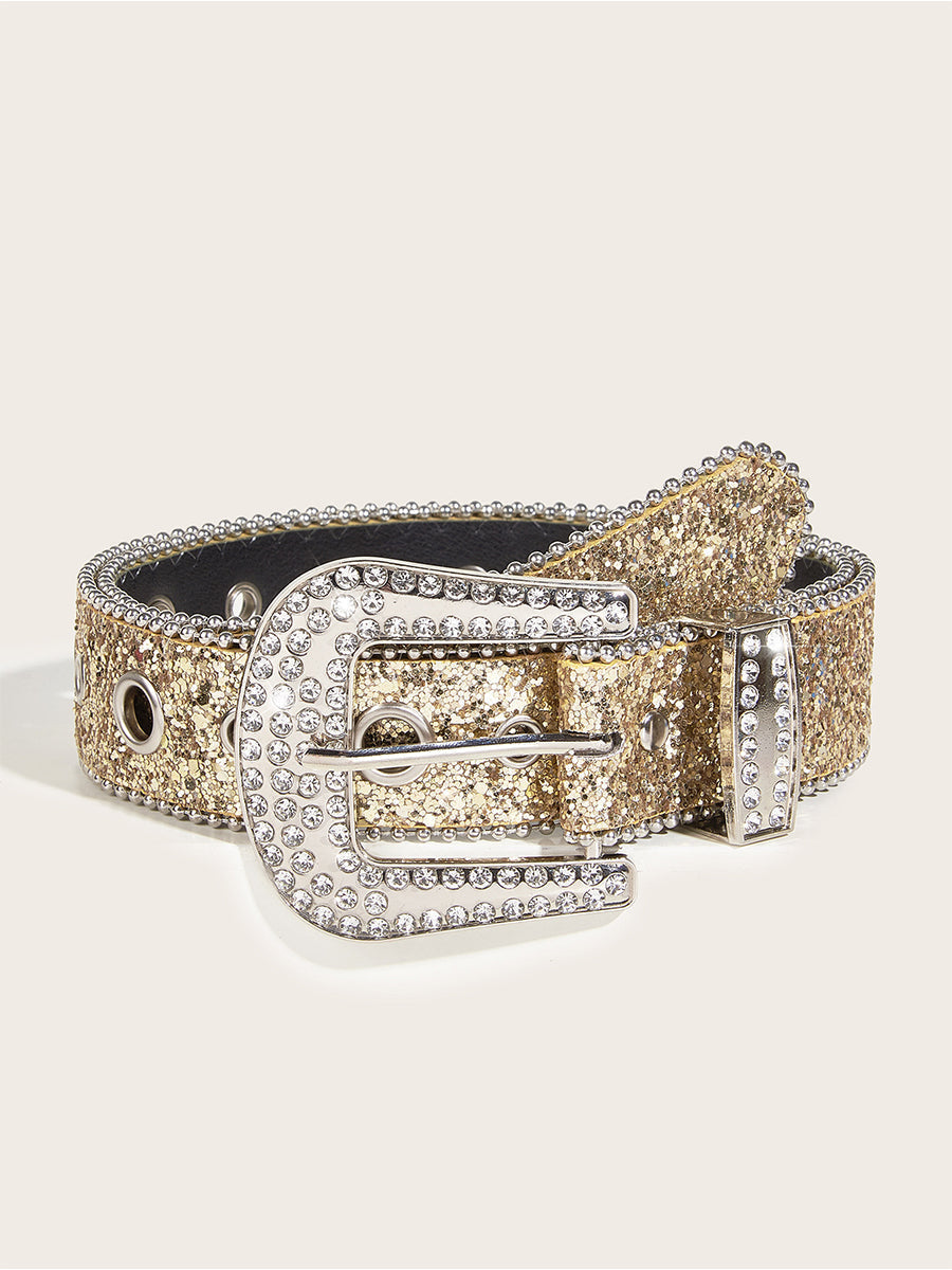 Ceinture Glamour pour Femme avec Boucle Ornée de Strass