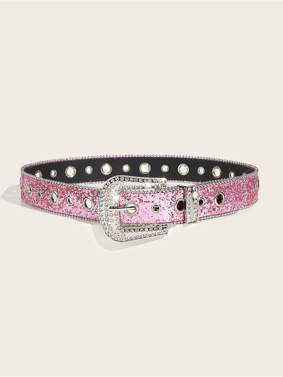 Ceinture Glamour pour Femme avec Boucle Ornée de Strass