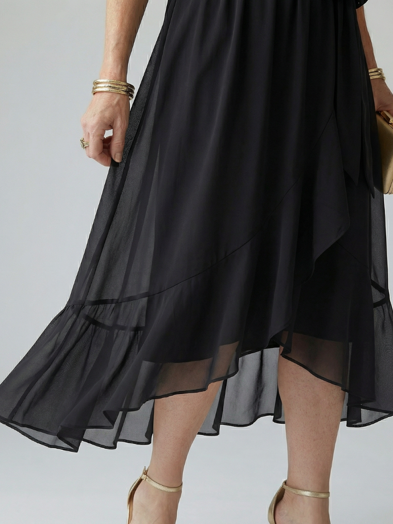 Robe midi drapée Elric