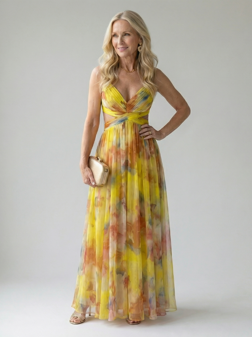 Robe longue cache-cœur douce Isel