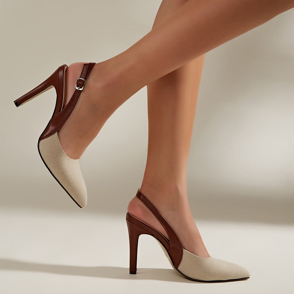 Amélie™ | Escarpins ouverts à l'arrière avec détails contrastés