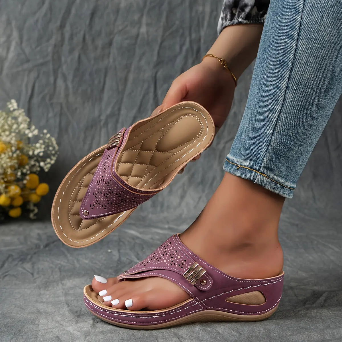 Élodie Sandalias con Cuña y Chancla