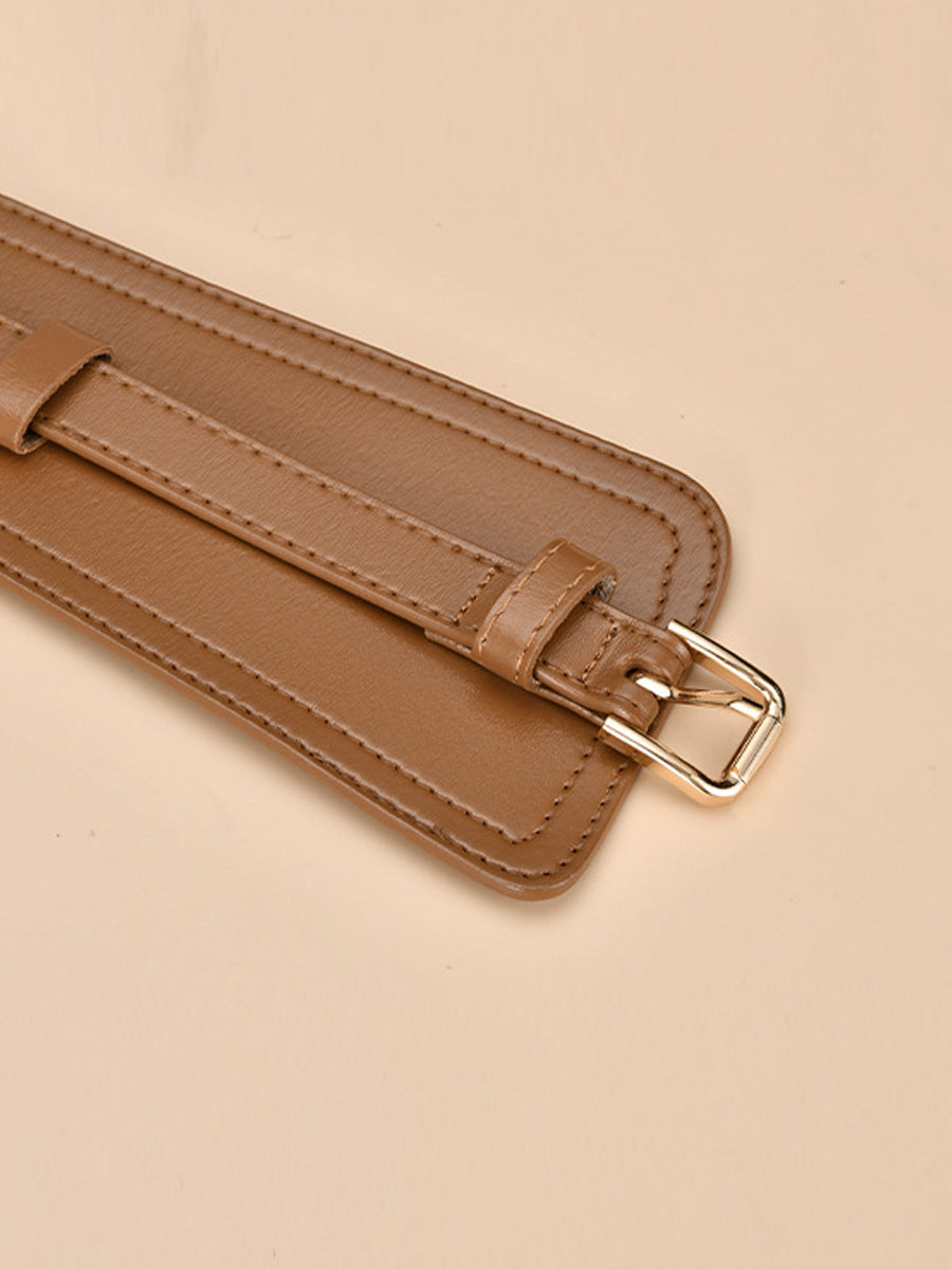 Ceinture large femme tendance style harnais en cuir synthétique