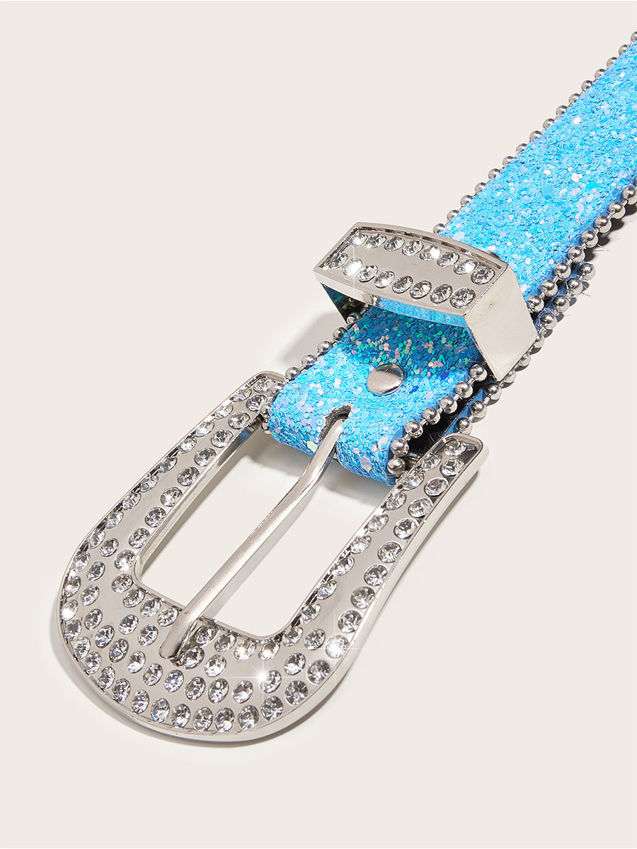 Ceinture Glamour pour Femme avec Boucle Ornée de Strass
