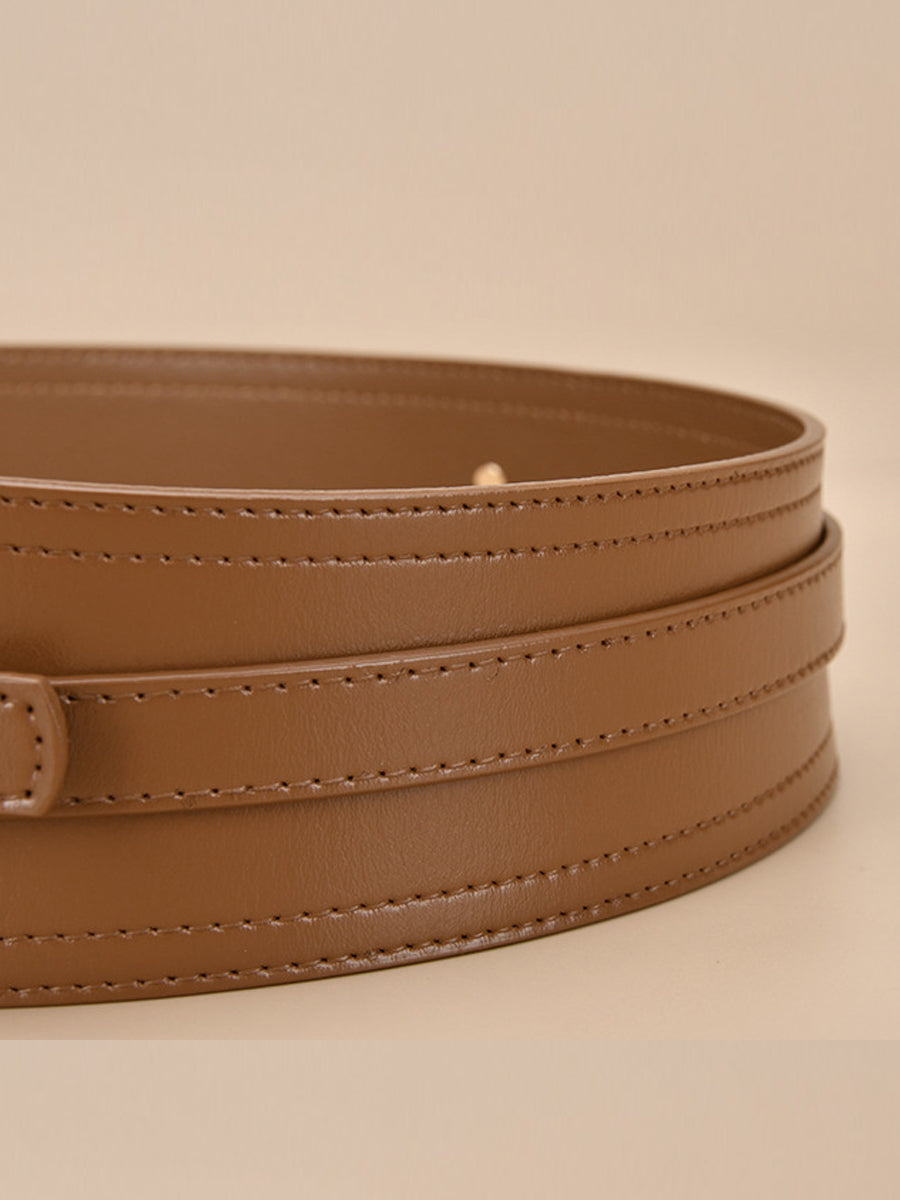 Ceinture large femme tendance style harnais en cuir synthétique