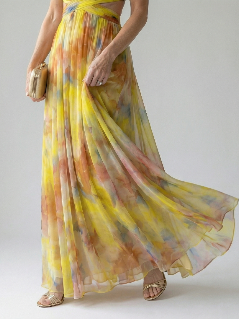 Robe longue cache-cœur douce Isel