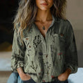 Blusa Retro Estampado Floral Nanna