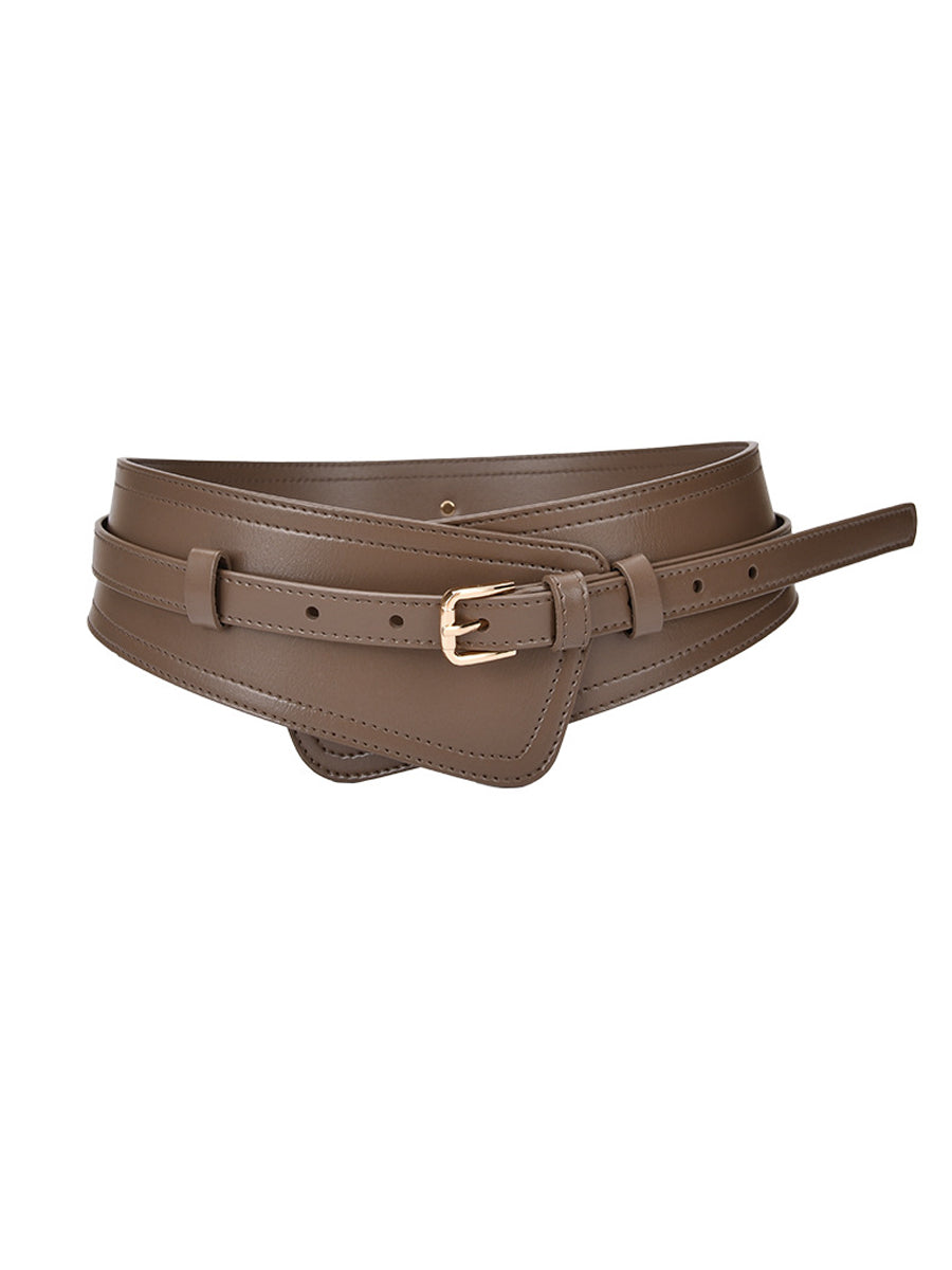 Ceinture large femme tendance style harnais en cuir synthétique
