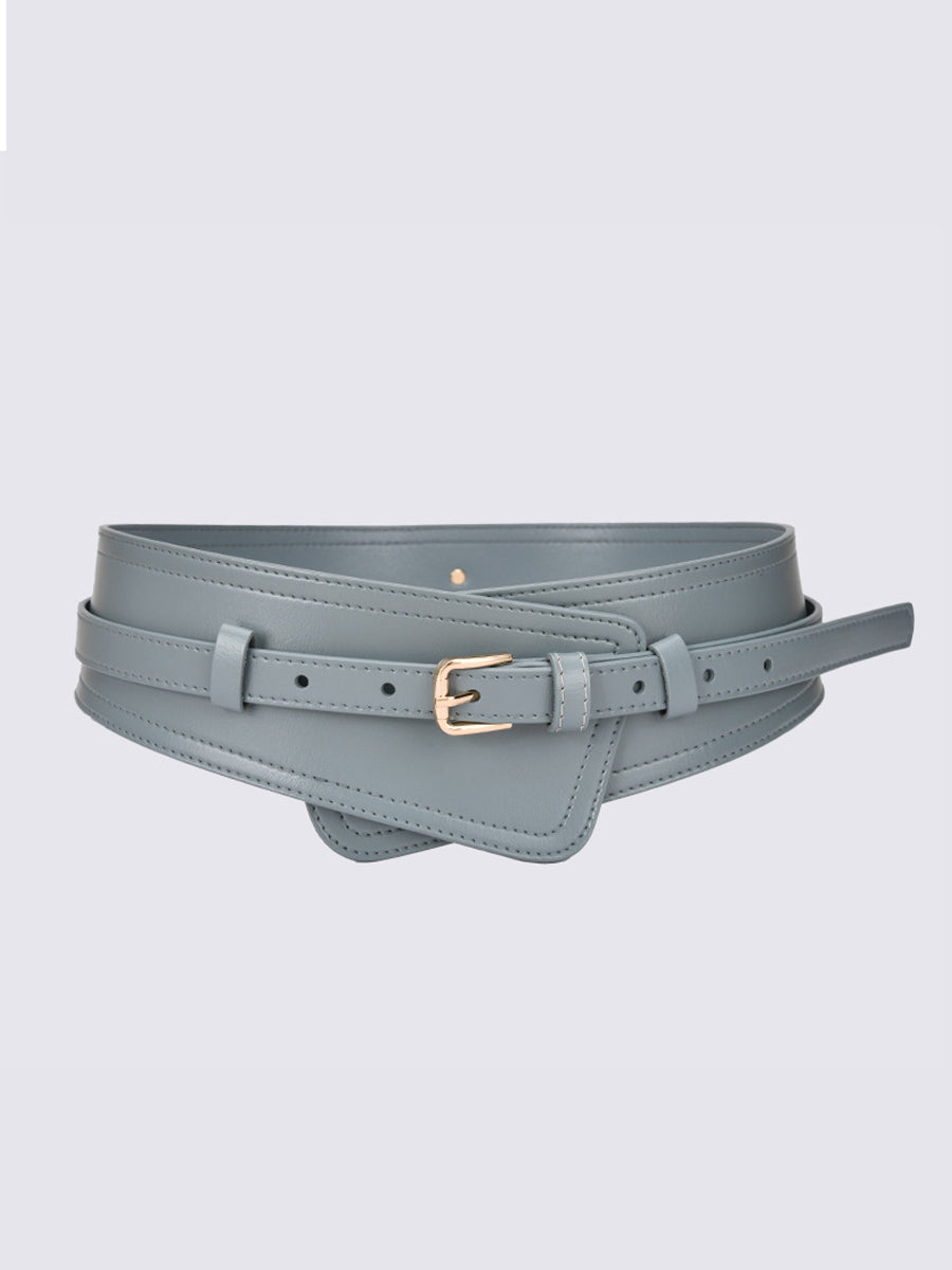 Ceinture large femme tendance style harnais en cuir synthétique