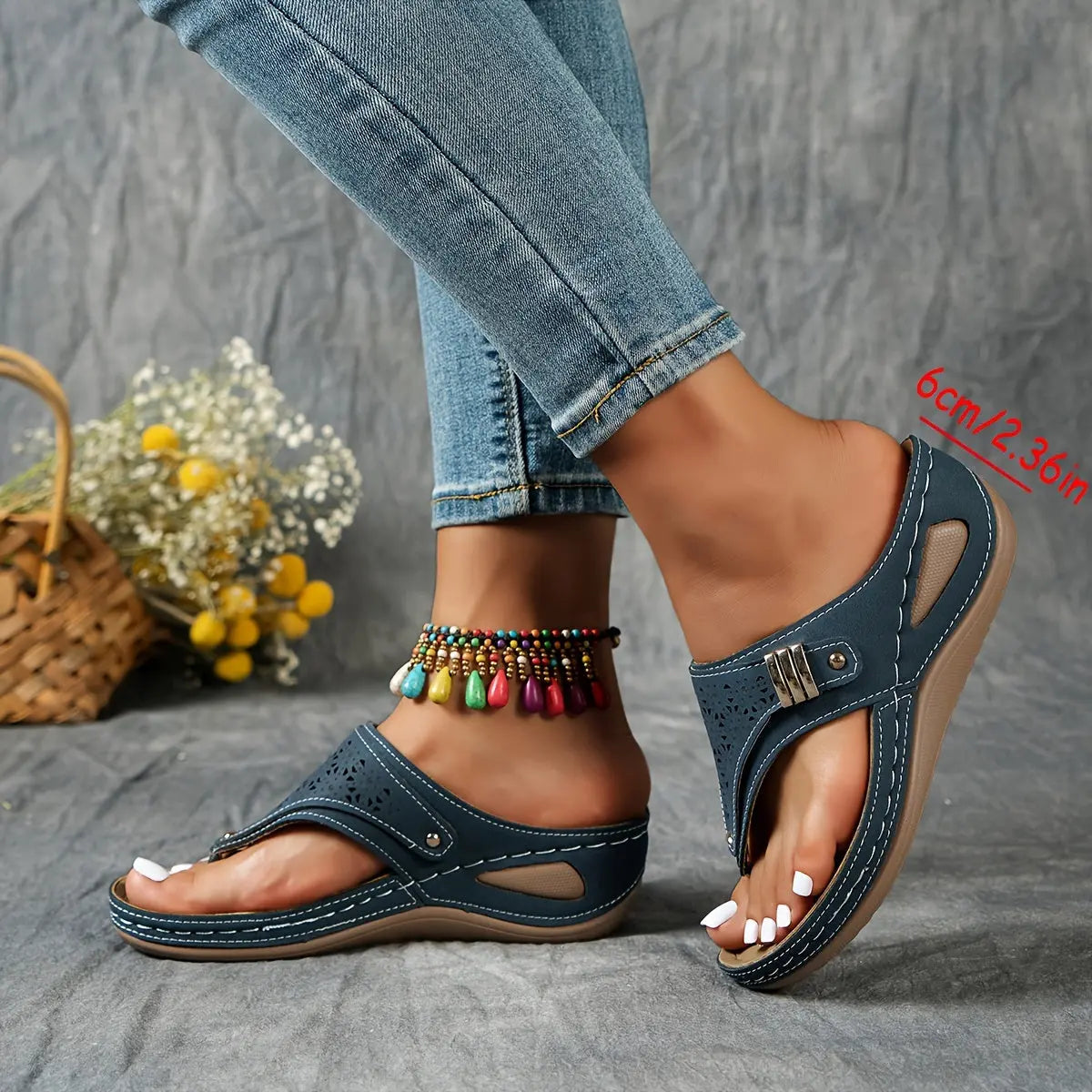 Élodie Sandalias con Cuña y Chancla