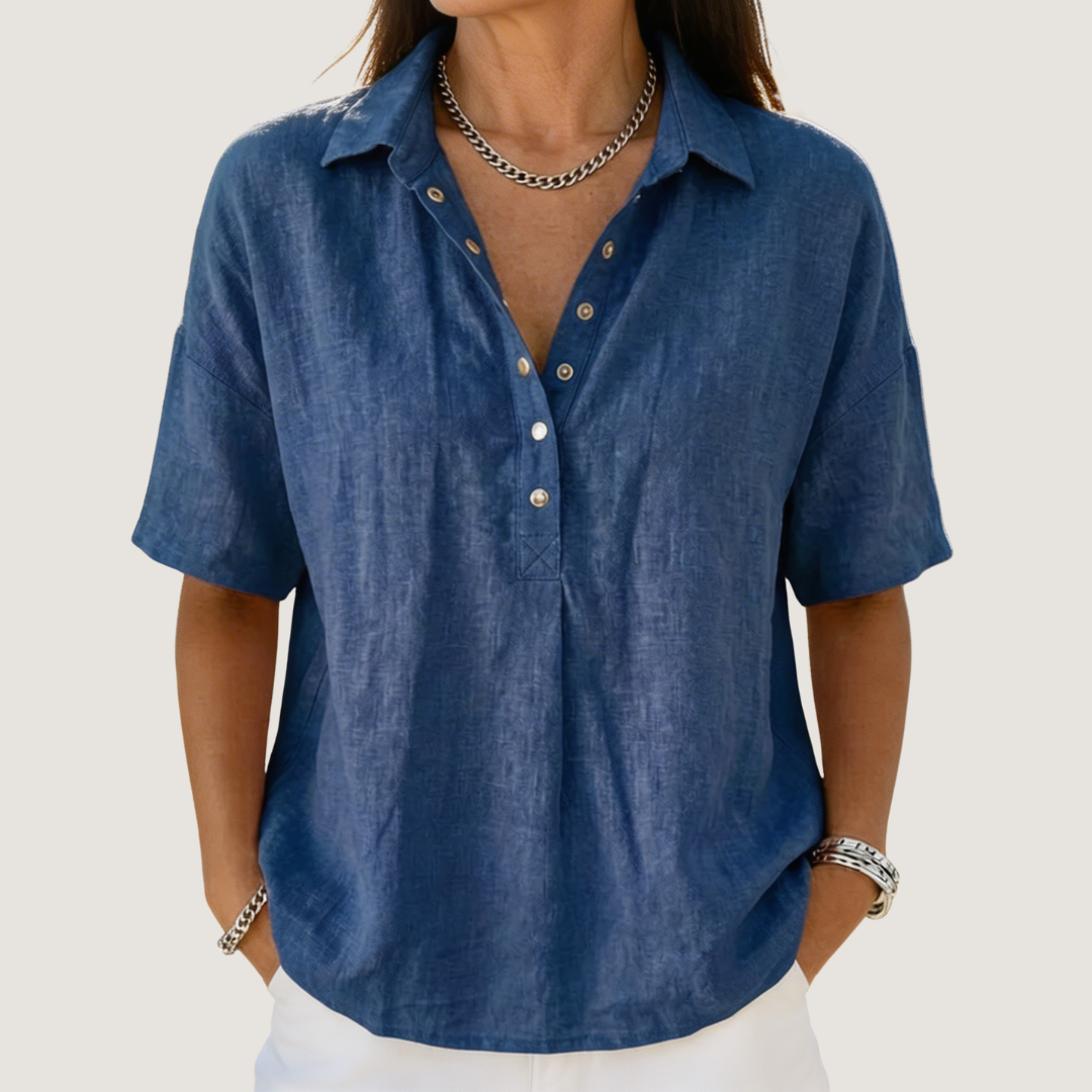 Blouse à col et détails boutonnés Willow