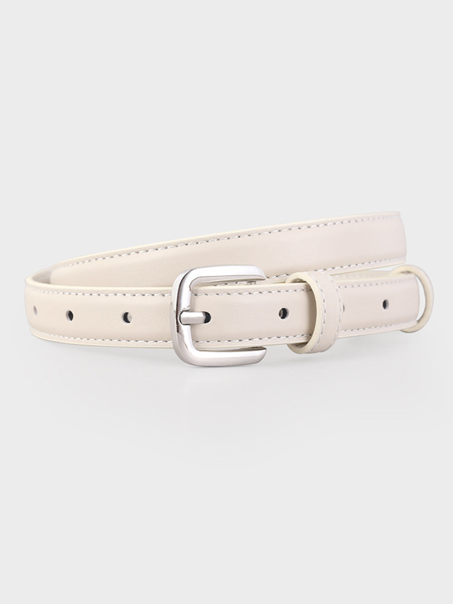 Ceinture pour Femme Classique et Élégante avec Boucle Carrée en Cuir