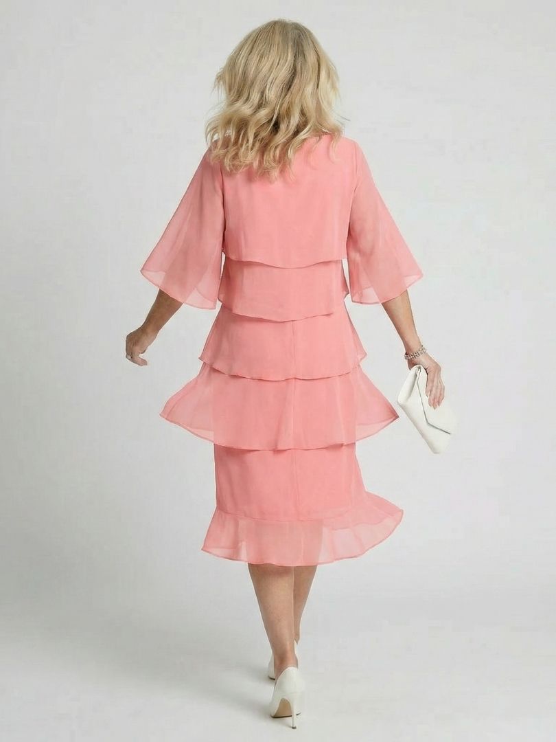 Robe Midi à Volants Margaux