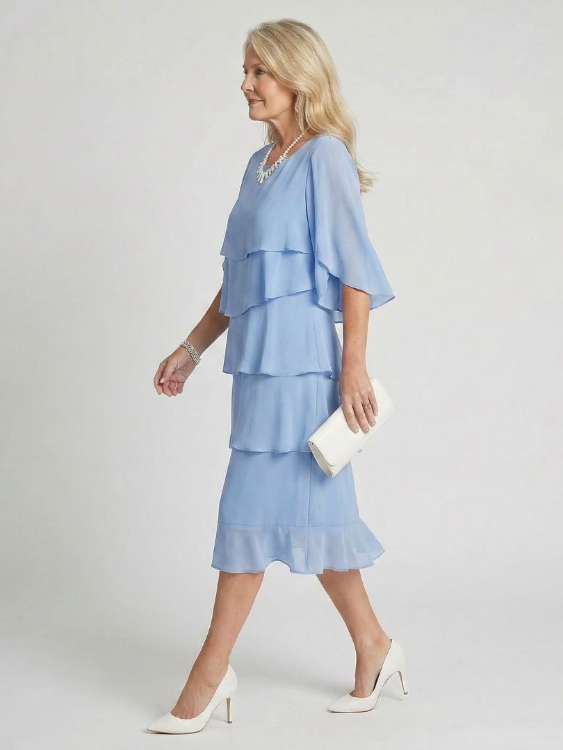 Robe Midi à Volants Margaux