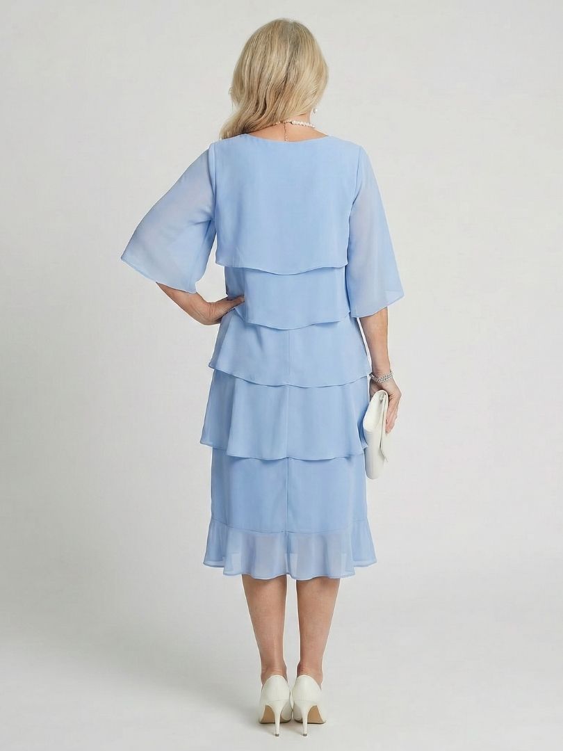 Robe Midi à Volants Margaux