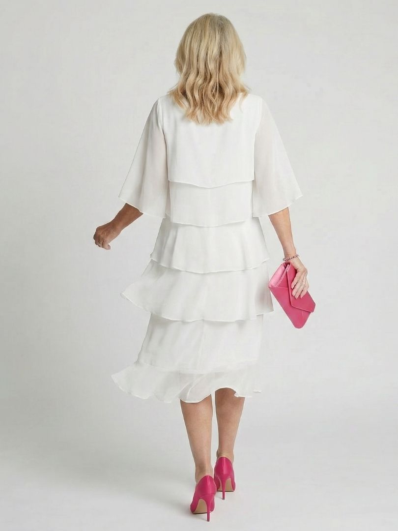 Robe Midi à Volants Margaux