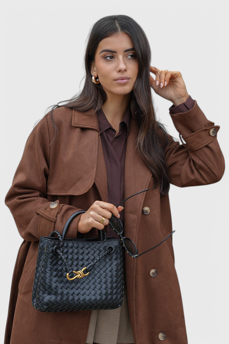Sac bandoulière tissé Indigo