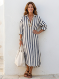 Robe chemise longue rayée Naomi