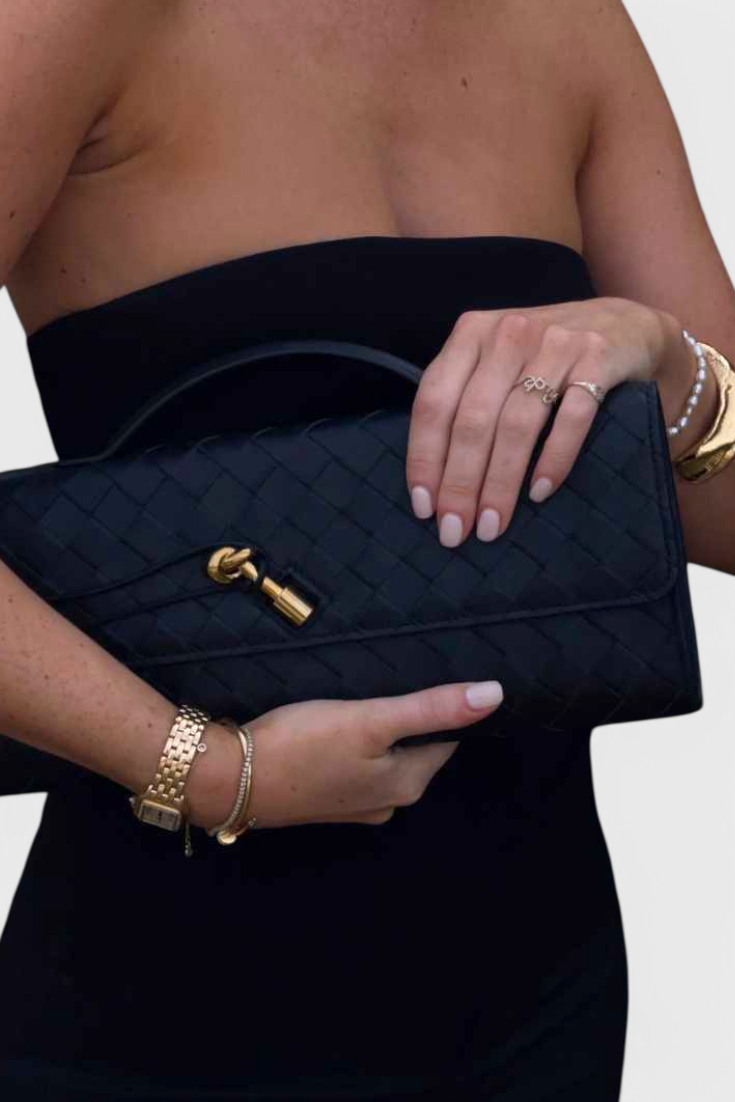 Pochette Melanie avec Nœud Doré