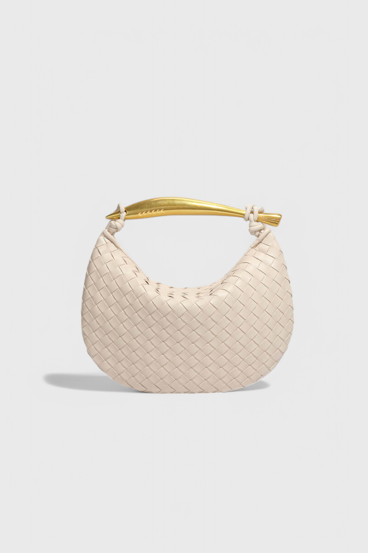 Sac tissé Gerda avec anse dorée
