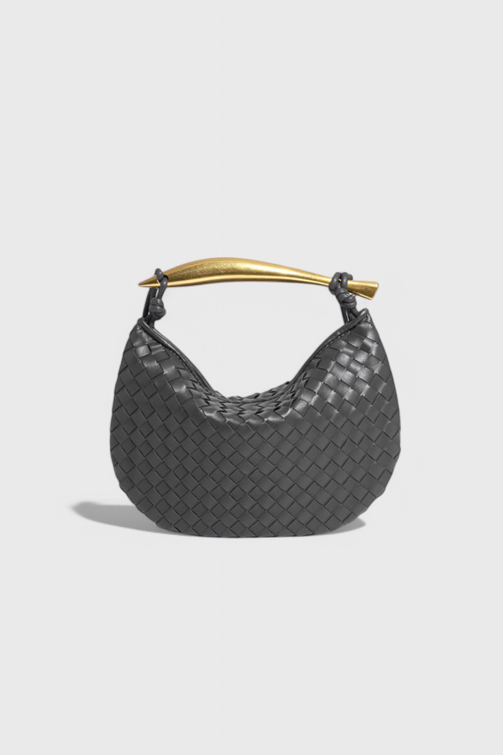 Sac tissé Gerda avec anse dorée